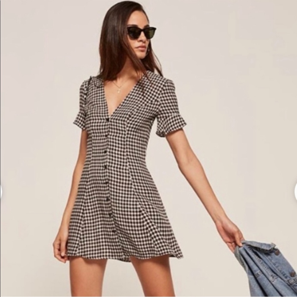Reformation Dolce Dress in Gingham size 4